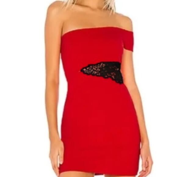 Lovers + Friends Cecilia Mini Dress in Cherry Red NWOT Size Small